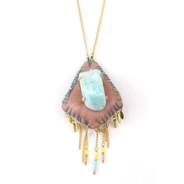 SATELLITE-PARIS collier GRIGRI pierre