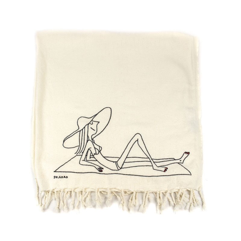 serviette-plage-soledad-coton-beige