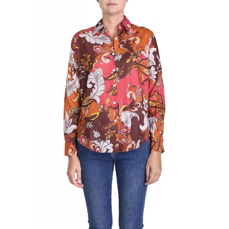 PALME Chemise Coton Col Boutonne Manche Longu