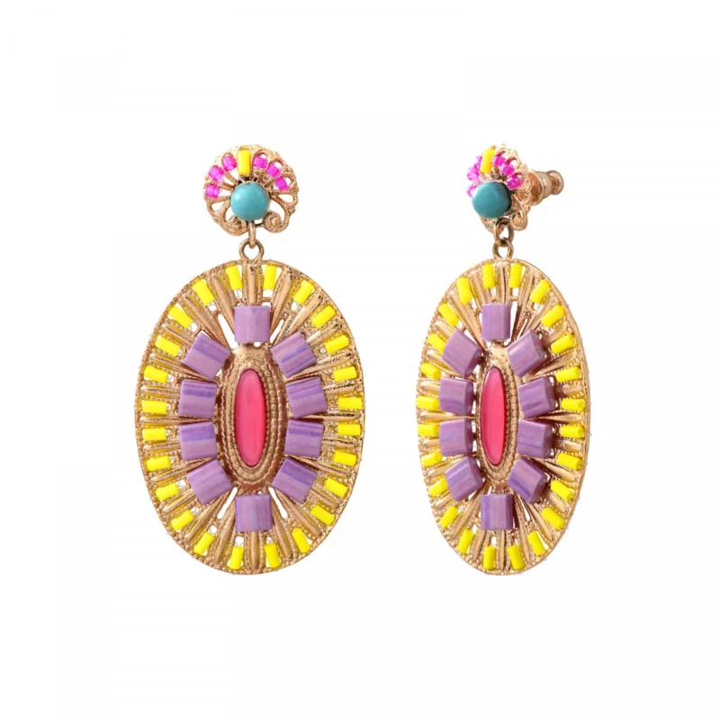 SATELLITE-PARIS Boucles d'oreilles percées Neiva - fluo