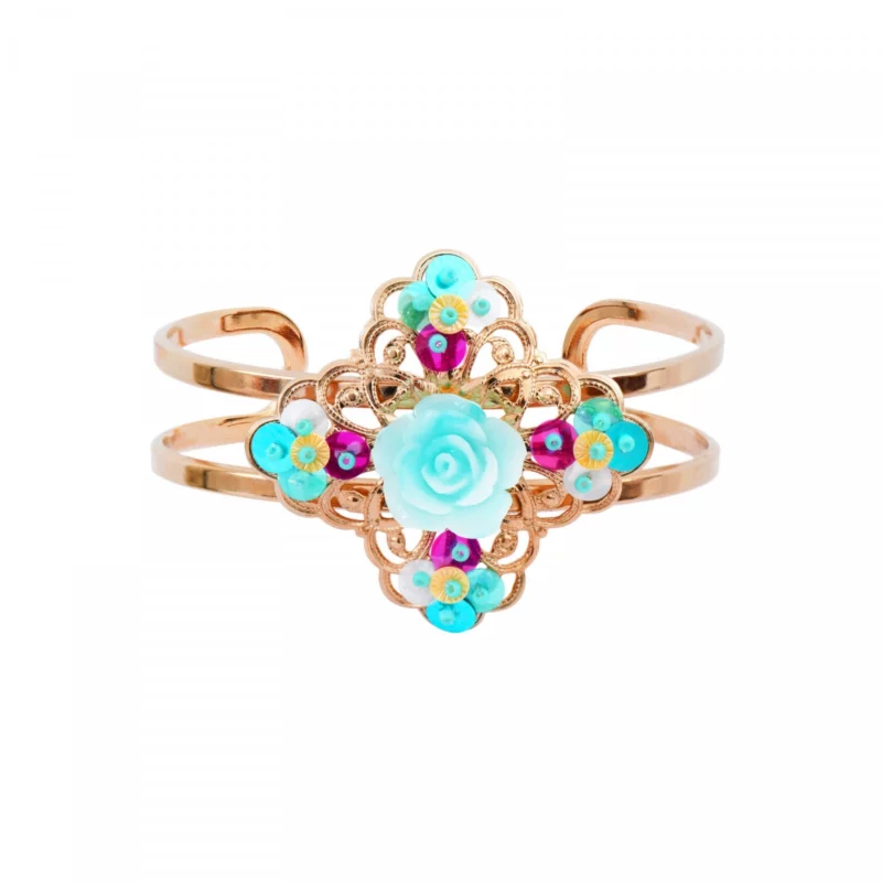 SATELLITE-PARIS Bracelet jonc double Miraflores - multicolore
