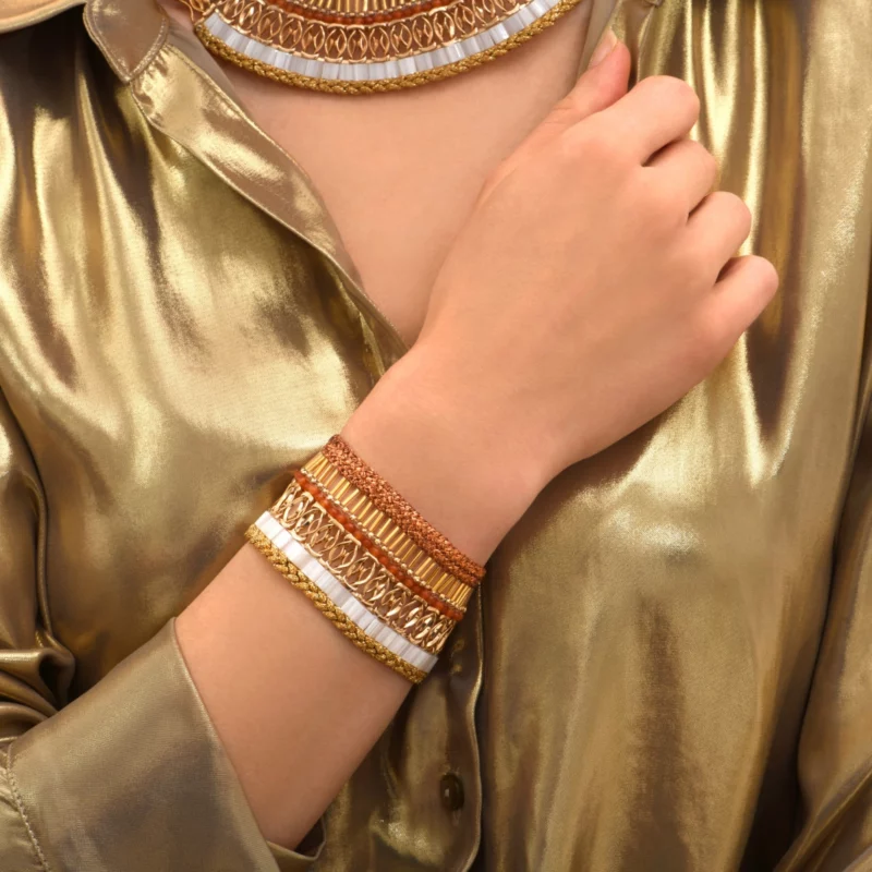 SATELLITE-PARIS Bracelet manchette Neiva - blanc – Image 2