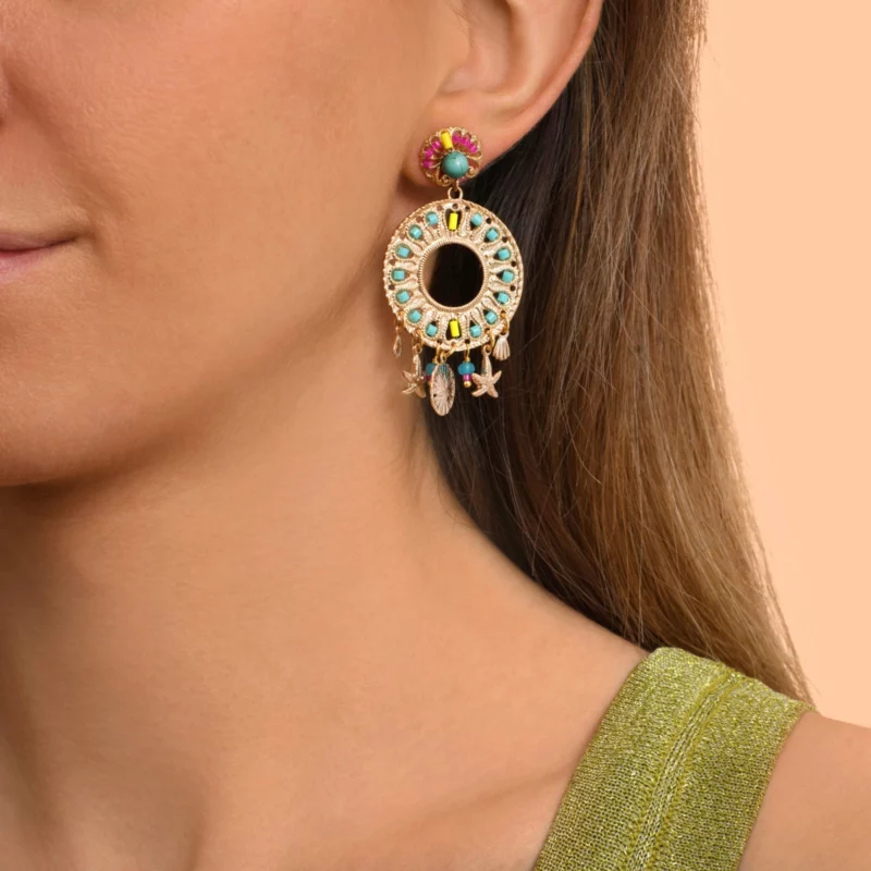 SATELLITE-PARIS Boucles d'oreilles percées charm's Neiva - fluo – Image 2