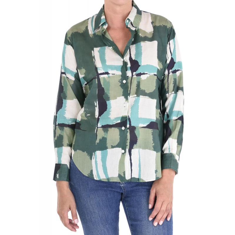 PALME Chemise Coton Manches longues Col Boutonne