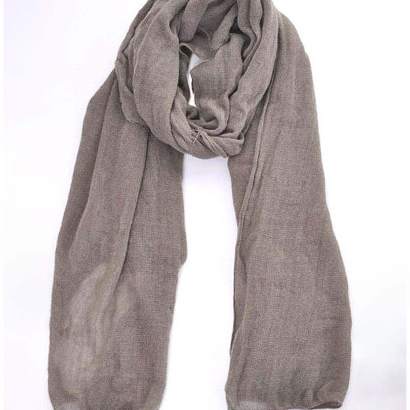 PALME Echarpe Uni Finition Bords Cousus gris