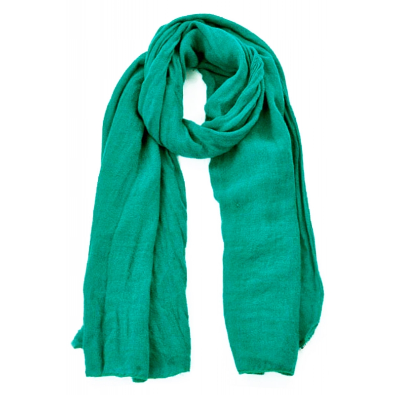PALME Echarpe Uni Finition Bords Cousus vert