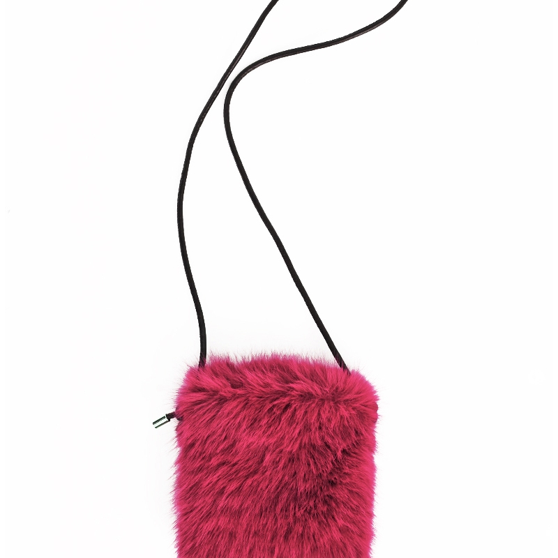 PALME Pochette Telephone Fausse Fourrure