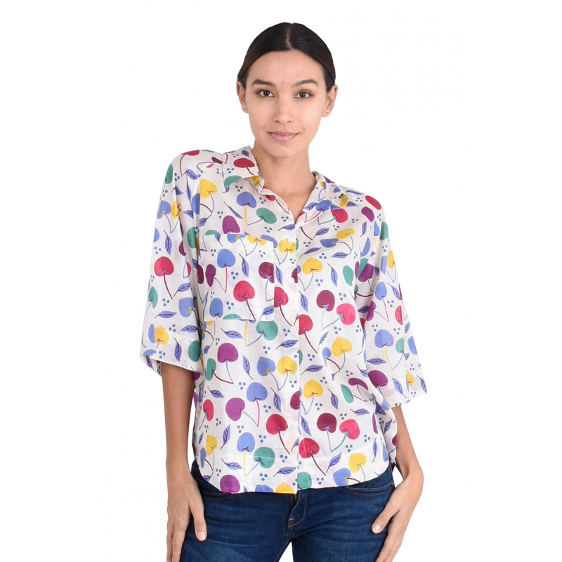 PALME Chemise Coton Liquette M.Courtes+Poche