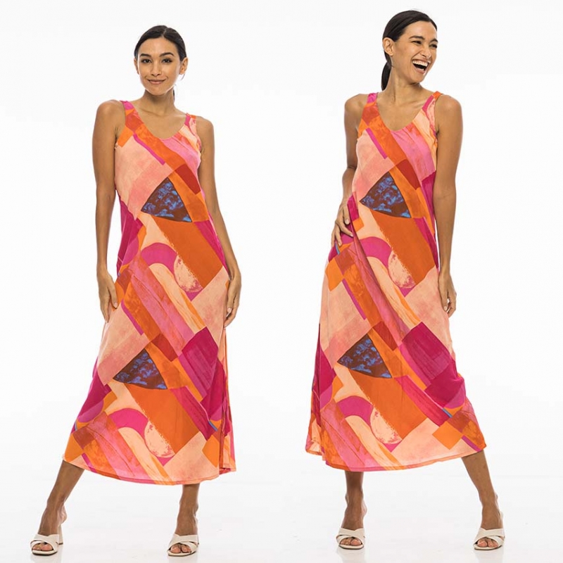 PALME Robe Longue Viscose Debardeur Imp
