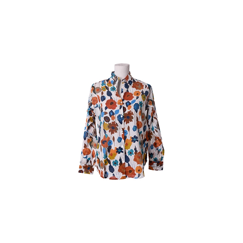 PALME Chemise Coton Manches longues Col Boutonne