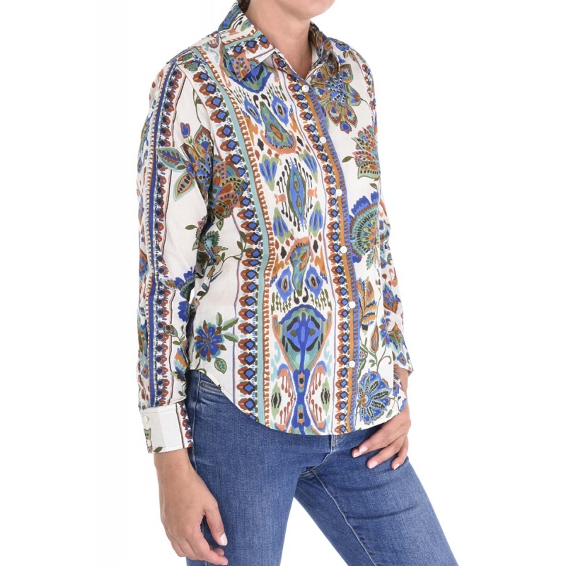 PALME Chemise Coton Manches longues Col Boutonne