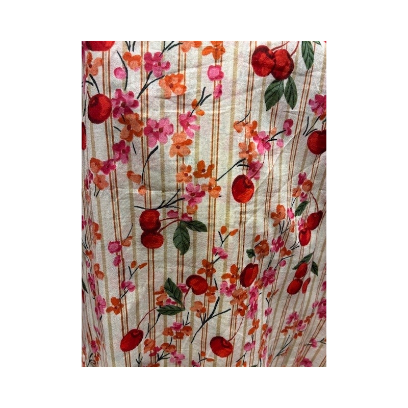 PALME Etole Coton Rayures Et Cerises