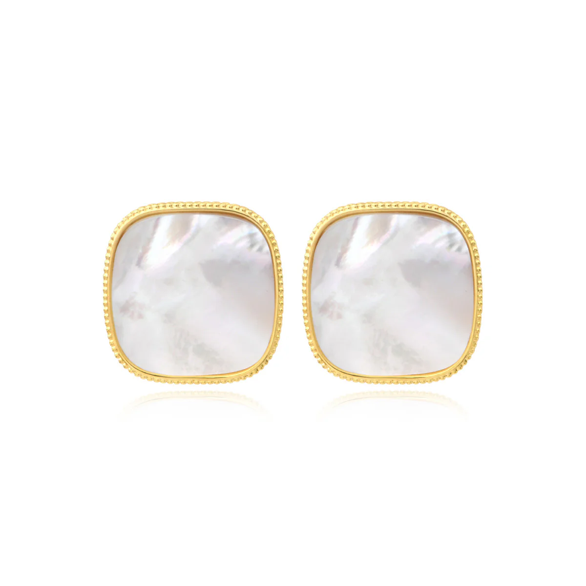 SATELLITE-PARIS Boucles d'oreilles clips Ashanti – blanches