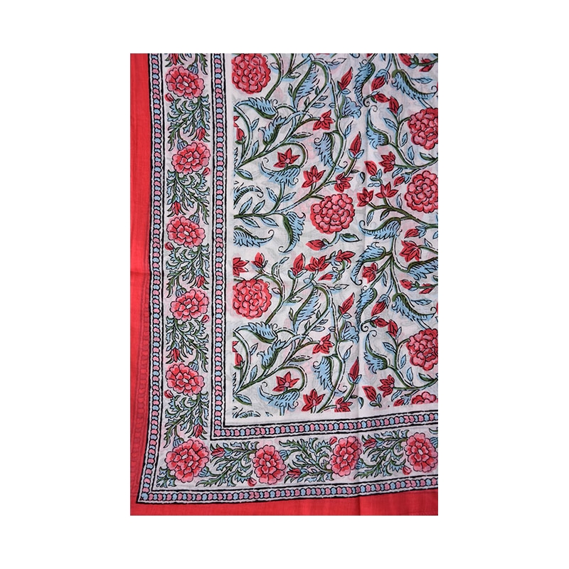 PALME Carre Coton Fleurs Indiennes