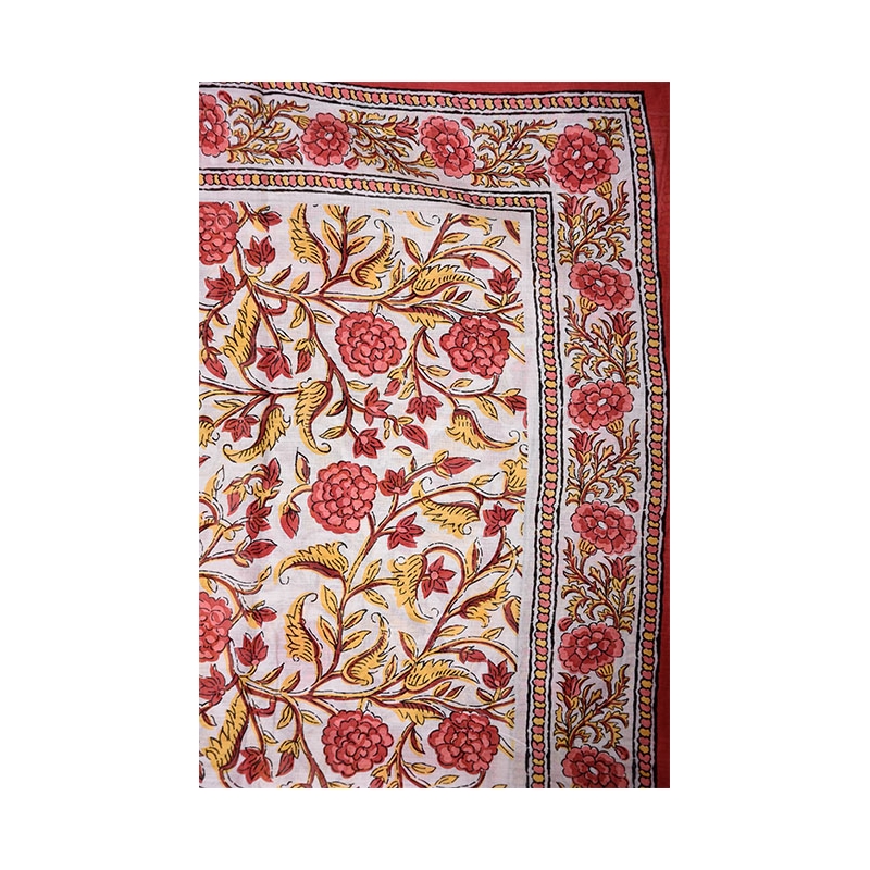 PALME Carre Coton Fleurs Indiennes