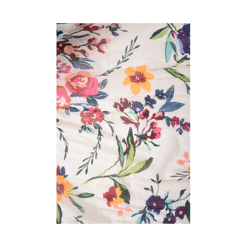 PALME Etole Coton Fleurs Peintes