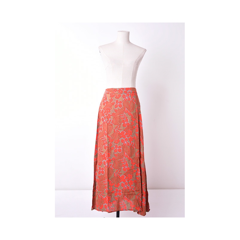 PALME Jupe Viscose Imprime Elastique Dos