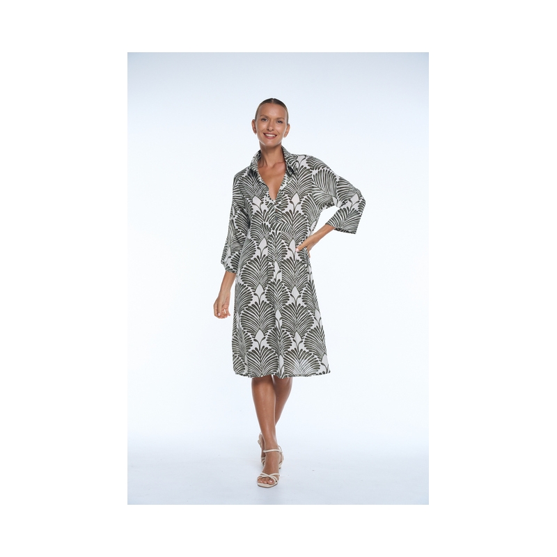 PALME Robe Tunique Col Chemise 3 Boutons