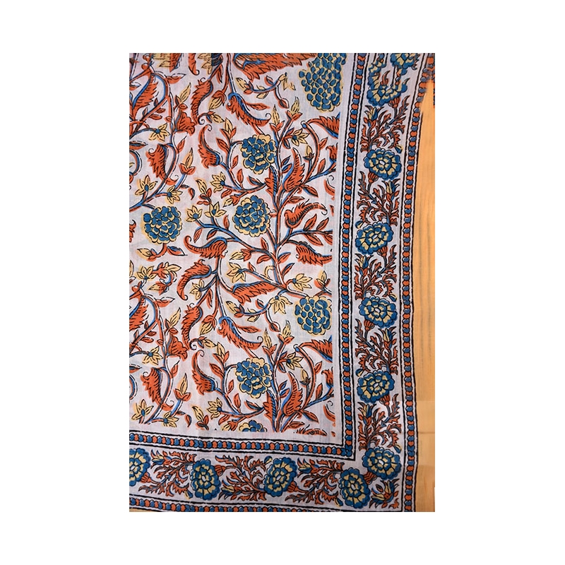 PALME Carre Coton Fleurs Indiennes