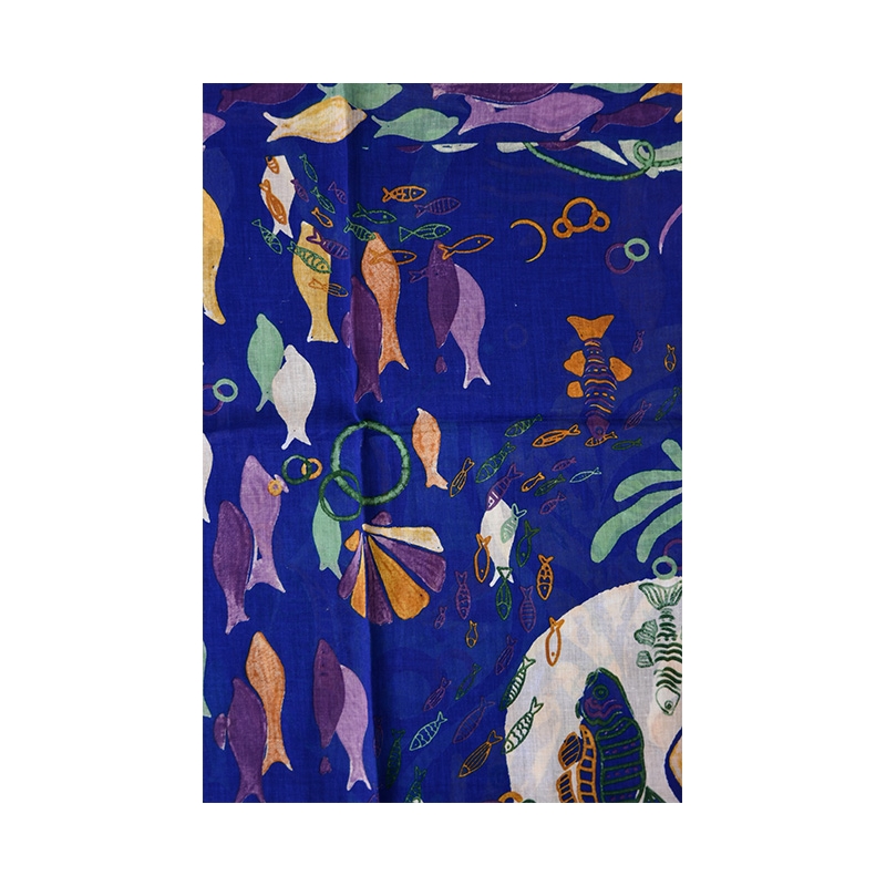 PALME Carre Coton Fonds Sous Marins