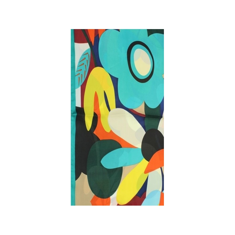 PALME Carre Polyester Fleurs Geantes