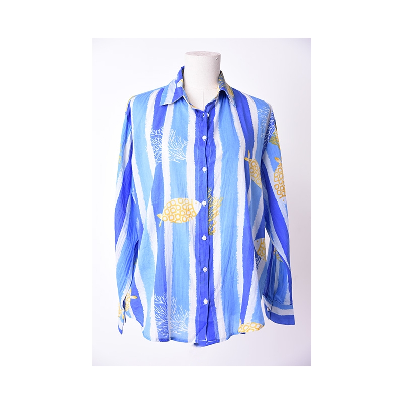 PALME Chemise Coton Imprimee Col Boutonne