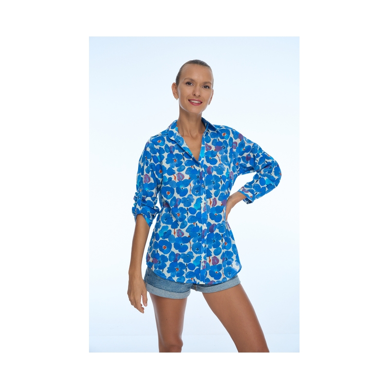 PALME Chemise Imp Manche 3/4 Coton