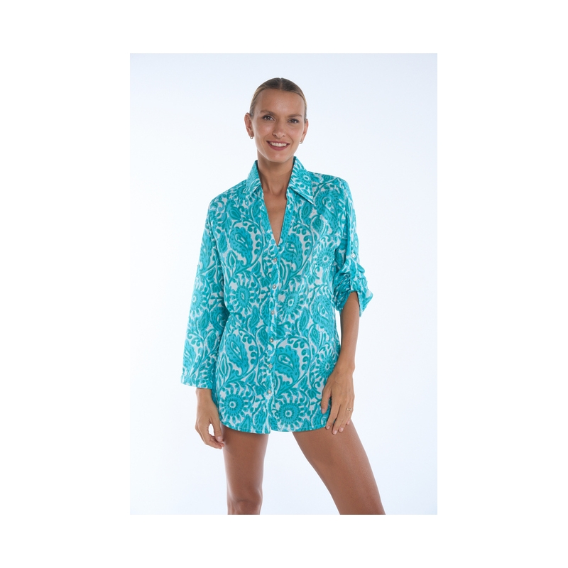 PALME Chemise Imp Manche 3/4 Coton