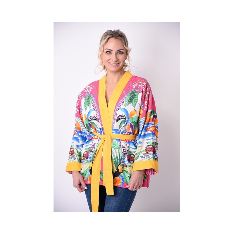 PALME Veste Kimono Imprime Paradise