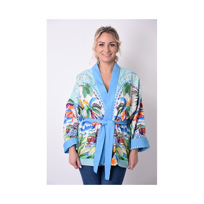 PALME Veste Kimono Imprime Paradise