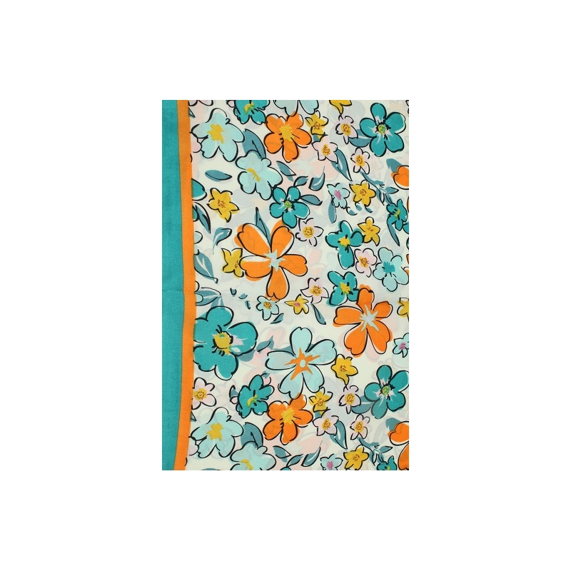 PALME Carre Polyester Fleuri