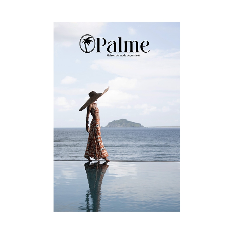PALME Jupe Viscose Imprime Elastique Dos