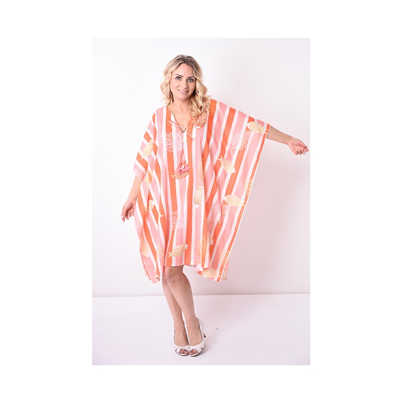 PALME Kaftan Coton Court Block Print Brode