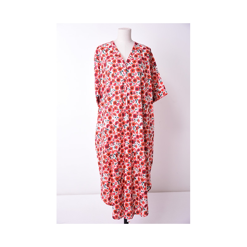 PALME Robe Housse Longue 3 Bouton S+Poche