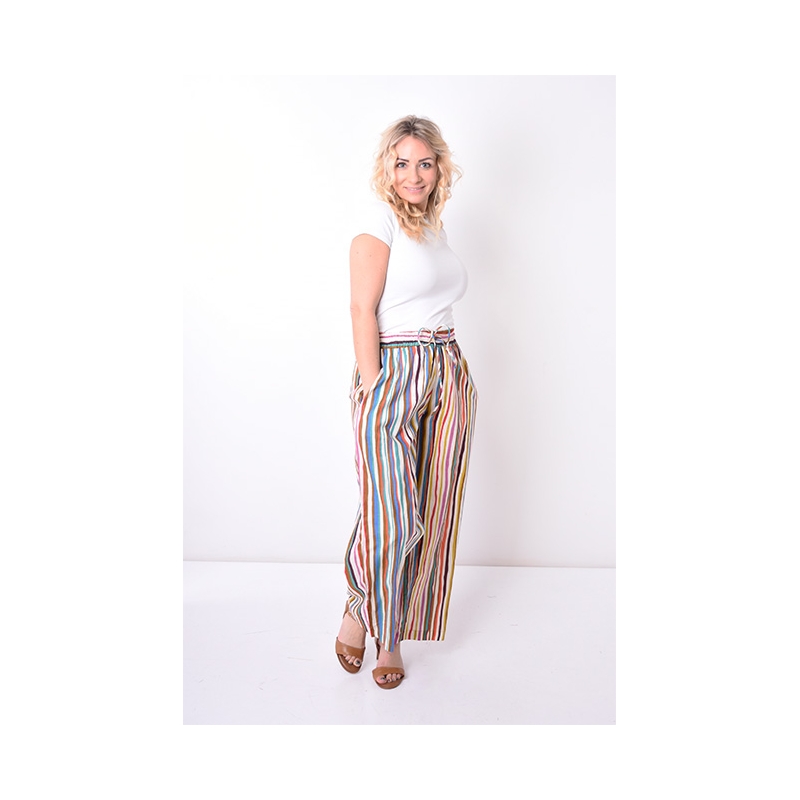 PALME Pantalon Large Coton Imprime