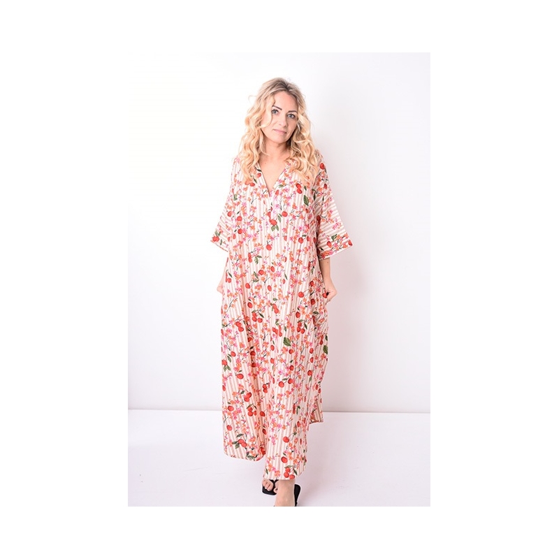 PALME Robe Housse Longue 3 Bouton S+Poche