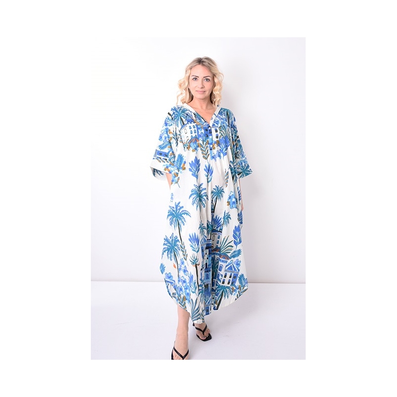 PALME Robe Housse Longue 3 Bouton S+Poche