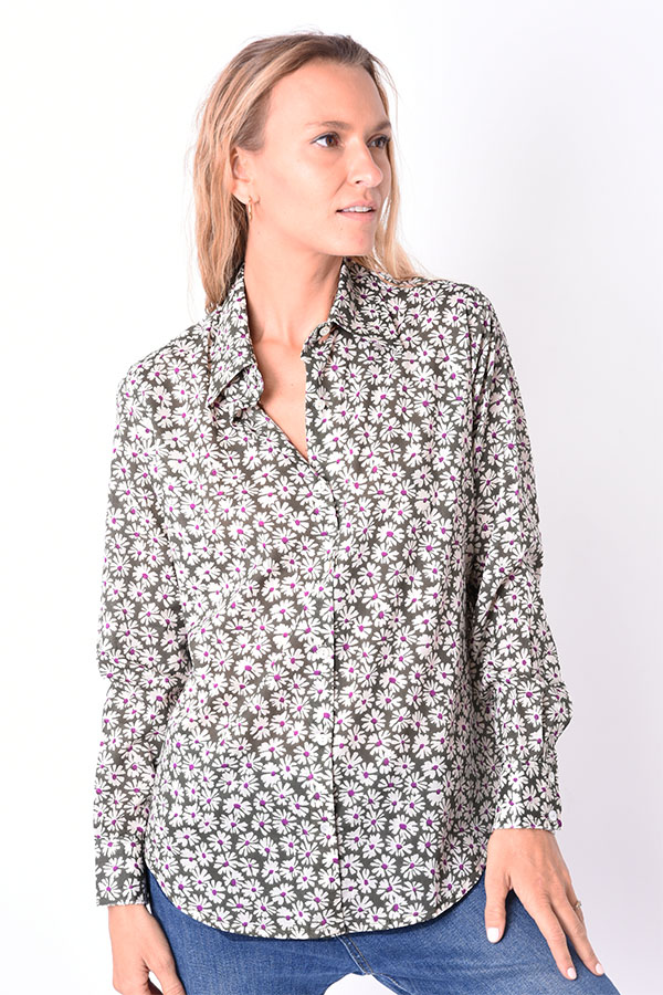 PALME Chemise Coton M.Longues Col Boutonne
