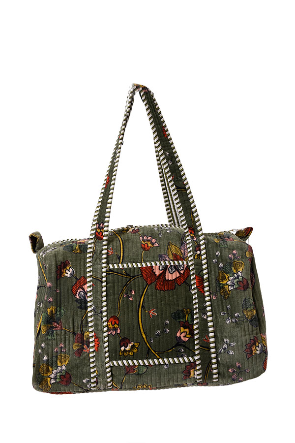 PALME Sac Bowling Velours Imprime+ Doublure