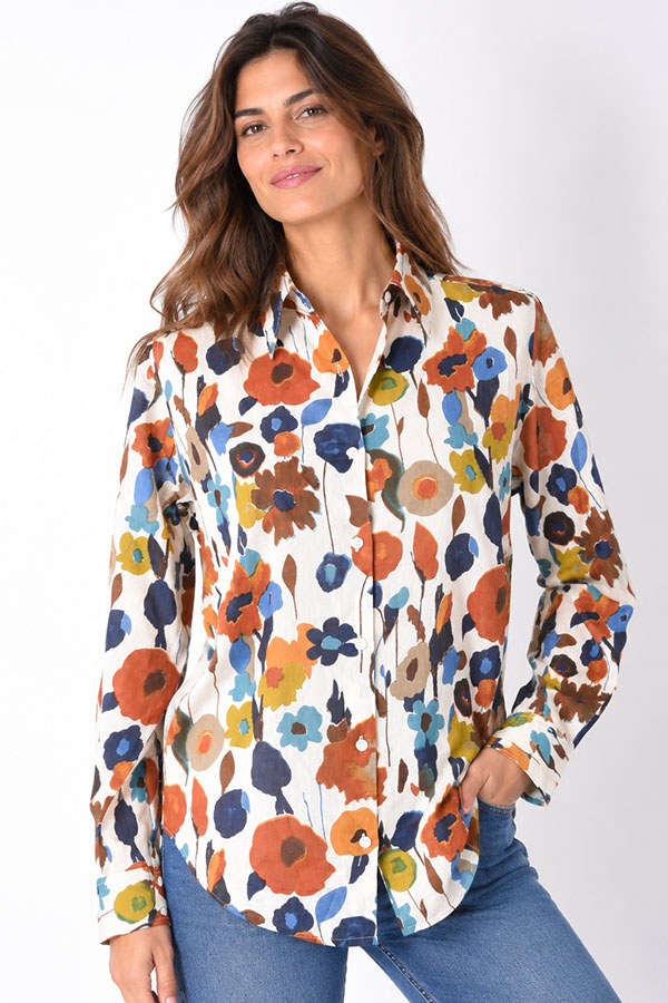 PALME Chemise Coton M.Longues Col Boutonne