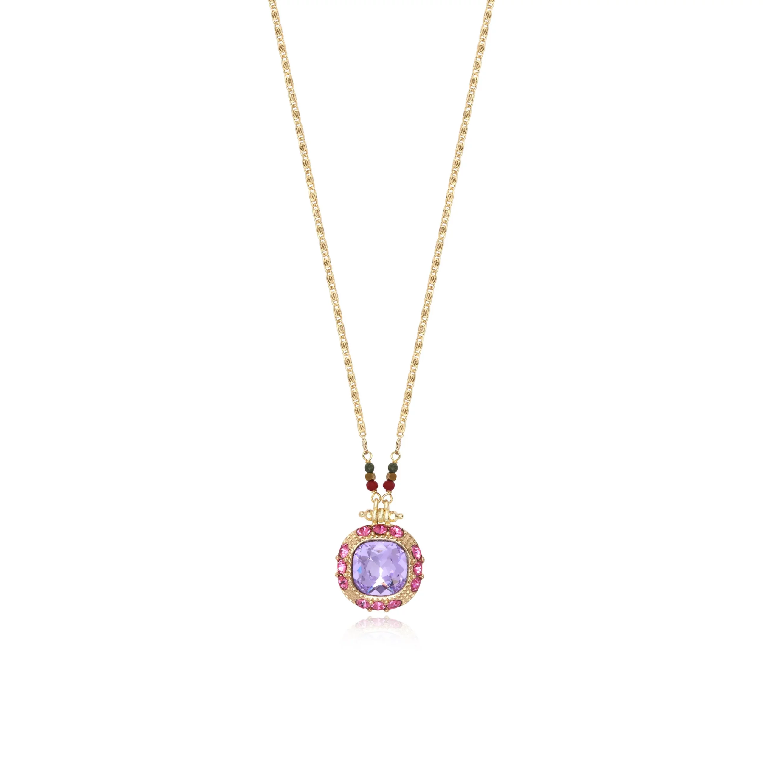 SATELLITE-PARIS Collier Traviata – vert et rose